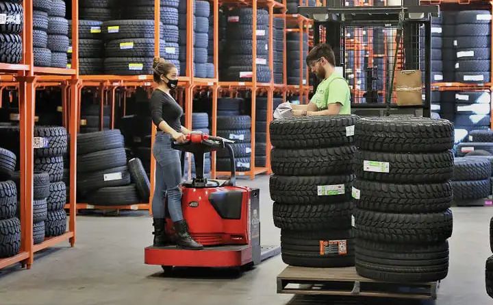 Priority Tire inside warehouse